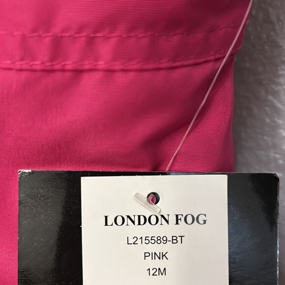 LONDON FOG Baby Classic Snow Bib Ski Snowsuit Pink 12 months NWT - Picture 7 of 11